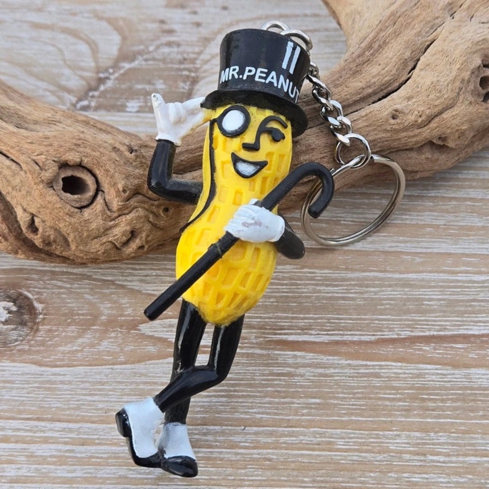 Vintage Planters Peanuts Keychain Rare Collectable Mr Peanut Keychain